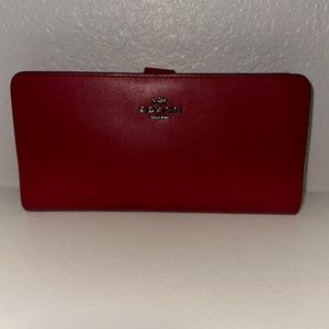 Coach Red Leather Wallet